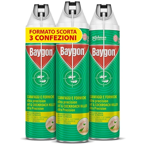 Offerta a tempo: Baygon - Spray con Cannuccia Efficace contro Scarafaggi e Formiche -3 Pezzi — 37% da 21,90 € a 13,78 €