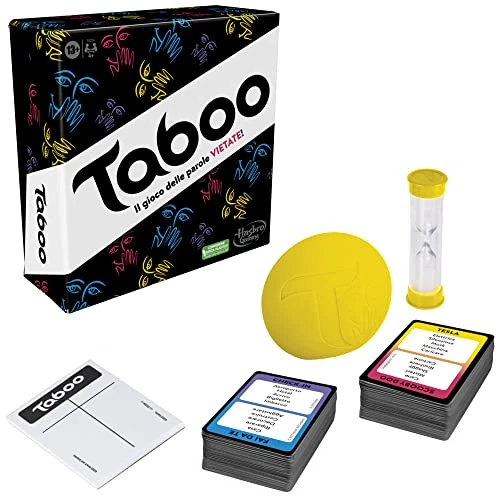 Offerta a tempo: Hasbro Taboo classico, gioco di società con parole da indovinare per adulti e adolescenti — 46% da 34,99 € a 18,99 €