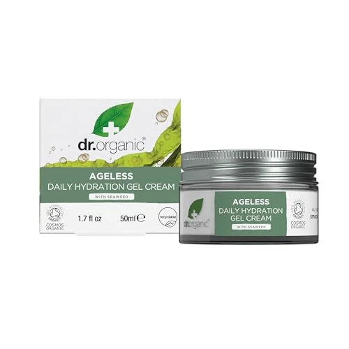 Offre limitée : Dr Organic Gel Crème Hydratant Quotidien Anti-âge à l'Algue Bio, Hydratant, Antirides, Naturel, Vegan, Non testé sur les animaux, Sans Paraben & SLS, Recyclé & Recyclable, Certifié Bio, 50ml de 15.99 € à 3.61 € (77% de remise)