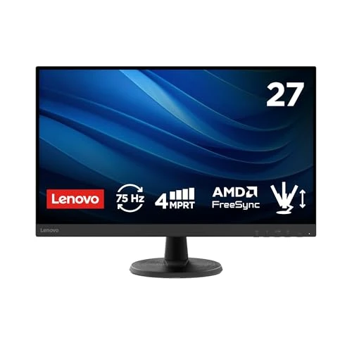 Oferta limitada: Lenovo D27-45 - Monitor 27" FullHD (VA, 3 Lados Ultrafinos, 1x HDMI 1.4, 1x VGA, 16:9, Tasa de Refresco 75Hz, Tiempo Respuesta 4ms, Montaje VESA 100 mm, AMD FreeSync, Soporte Inclinable) - Negro de 119.99 EUR a 81.96 EUR (ahorro 32%)