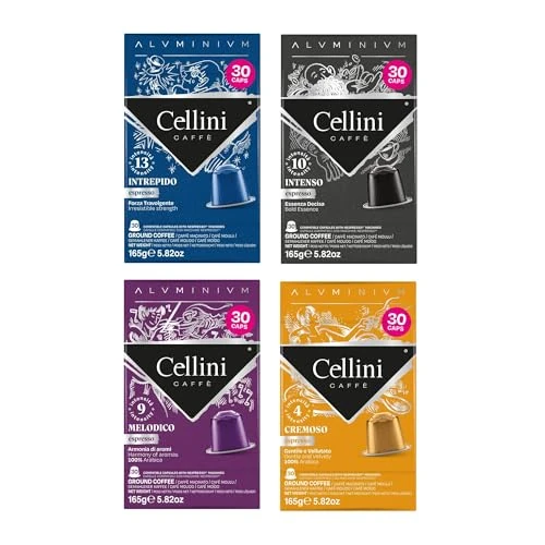 Offerta a tempo: Caffè Cellini Capsule Alluminio Compatibili con Nespresso* - Aluminium Kit Degustazione 120pz - 0.00% da 33.99 € a 33.99 €