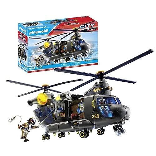 Zeitlich begrenztes Angebot: PLAYMOBIL | City Action | SWAT-Rettungshelikopter | Detailreicher SWAT-Rettungshelikopter mit Licht- und Soundmodul | Spielzeug für Kinder ab 5 Jahren | 71149 von 79.99 € auf 47.99 € (40% Rabatt)