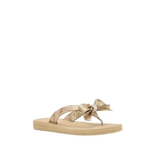 Zeitlich begrenztes Angebot: GUESS Damen Tuta Sandale, Gold 710, 37.5 EU von 31.16 € auf 26.42 € (15% Rabatt)