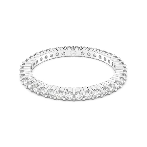 Offerta a tempo: Swarovski Anello Vittore, Taglio Round, Bianco, Placcato color argento - 41% da 79.00 € a 47.00 €
