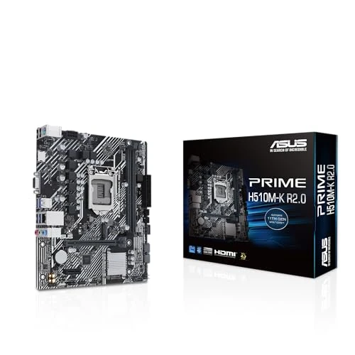 Offerta a tempo: ASUS PRIME H510M-K R2.0 Scheda madre Intel H510, LGA 1200, mATX, DDR4, PCIe 4.0, slot M.2, USB 3.2 Gen 2, Type-A, Nero - 48% da 103.00 € a 53.90 €