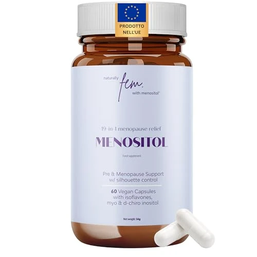 Menopausa Integratore 19-in-1 Menositol | Myo Inositolo e D Chiro Inositolo | Isoflavoni | Controllo Vampate di Calore, Equilibrio Ormonale & Sonno | Naturale per Menopausa