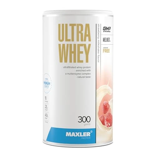 Offre limitee: Maxler Ultra Whey Protein - Proteine Whey - Proteines musculation - Whey Isolate - Whey Protein Milkshake à la Fraise - 300g de proteine whey de 16.53 EUR a 12.63 EUR (economie 24%)