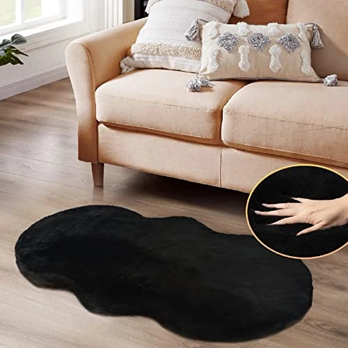Offerta a tempo: ORINOVA Tappeto Camera da Letto Nero 60x120 cm Salotto Morbido Tappeto Lavabile Moderno - 31% da 34.99 € a 23.99 €