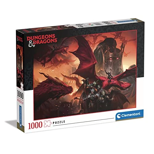 Clementoni- Dungeons & Dragons Dragons-1000 Pezzi-Puzzle Adulti, Made in Italy, Multicolore, 39733