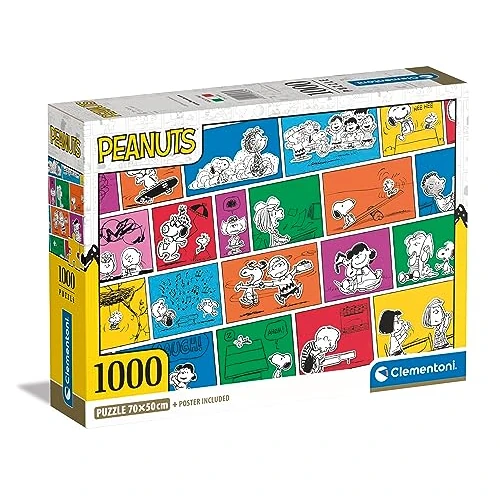 Clementoni- Peanuts Puzzle-Peanuts-1000 Pezzi Adulti, Puzzle Fumetti, Made in Italy, Multicolore, 39803