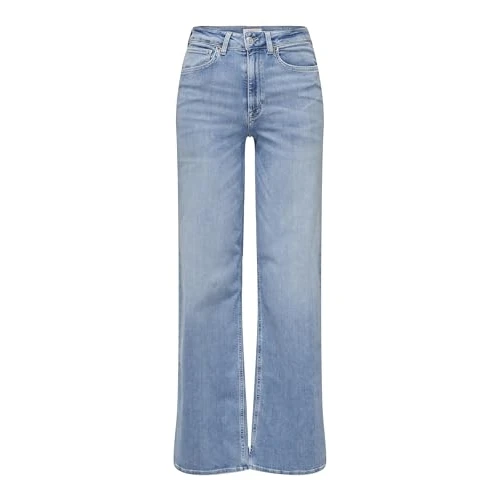 Limited-time offer: ONLY Womens Onlmadison Blush Hw Wide DNM Cro371 Noos Jean Pants, Light Blue (Light Blue Denim), 6/XXL/L UK from 45.00 GBP to 23.27 GBP (save 48%)