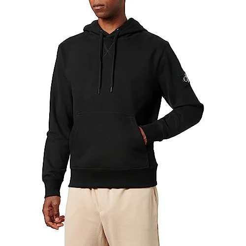 Oferta limitada: Calvin Klein Hoodie Badge con Capucha para Hombre, Negro (CK Black), L de 99.90 EUR a 59.95 EUR (ahorro 40%)