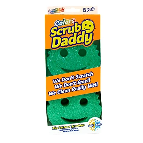 Limited-time offer: Scrub Daddy Colors Kitchen Sponges, Dish Sponges for Washing Up, Texture Changing Washing Up Sponge, Non Scratch Dish Scrubber, Odour Resistant Bathroom Cleaning Products, Dishwasher Safe, Pack of 2 from 7.99 GBP to 7.99 GBP (save 0%)
