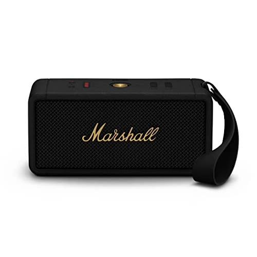 Limited-time offer: Marshall Middleton Bluetooth Wireless Portable Speaker, 20+ hours portable playtime, water resistent IP67 - Black & Brass from 169.00 GBP to 95.60 GBP (save 43%)