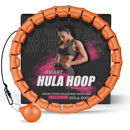 K-MART Hula Hoop ponderato, Infinity Smart Hula Hoops con 16 Contatori, Massaggio automatico a 360 gradi, Infinity Hoop per adulti, Attrezzature per il fitness per la perdita di peso