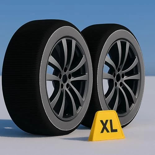 Oferta limitada: 2 piezas de calcetines de nieve homologados EN 16662-1, Color Negro, Tamaño XL, Cadenas de nieve textiles (Negro, XL) de 38.98 EUR a 33.24 EUR (ahorro 15%)