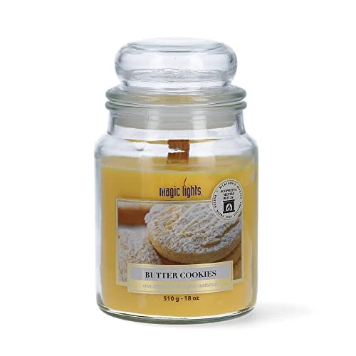 Oferta ograniczona: Świeca do słoika 510 gr waniliowy Butter Cockies z naturalnym drewnem, Made in Italy z 59.73 EUR na 59.73 EUR (znizka 0%)
