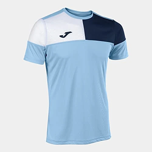 Joma Kurzarmshirt Mann Crew V himmelsblau Marineblau Weiss