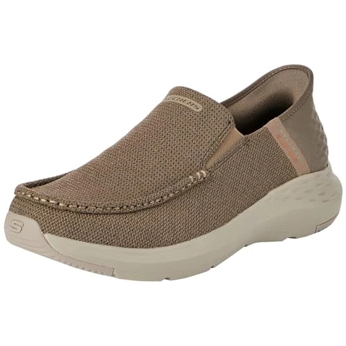 Skechers Men's Parson RALVEN Slip-On, Taupe Mesh, 7.5 UK