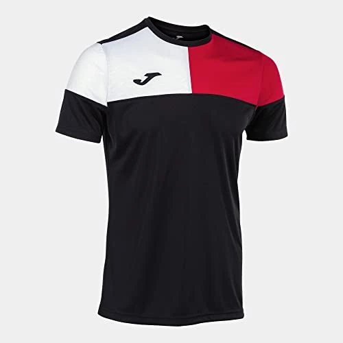 Joma Men's Short-Sleeved T-Shirt - 6XS - 3XL - Crew V Black Red