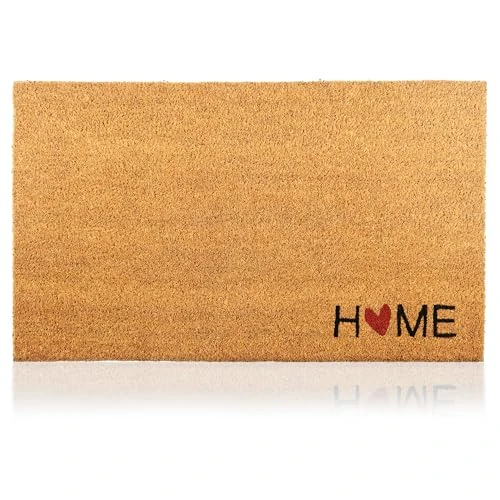 Offerta a tempo: AMARU DOOR MATS - Zerbino Cocco Ingresso Esterno, Home Cuore, 70x40 cm - 0.00% da 25.95 € a 25.95 €