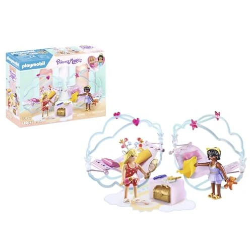 Zeitlich begrenztes Angebot: PLAYMOBIL Princess Magic 71362 Himmlische Pyjamaparty, traumhafte Übernachtung im Wolkenbett, mit Hängematten und fantastischen Accessoires, Spielzeug für Kinder ab 4 Jahren von 19.99 € auf 14.99 € (25% Rabatt)