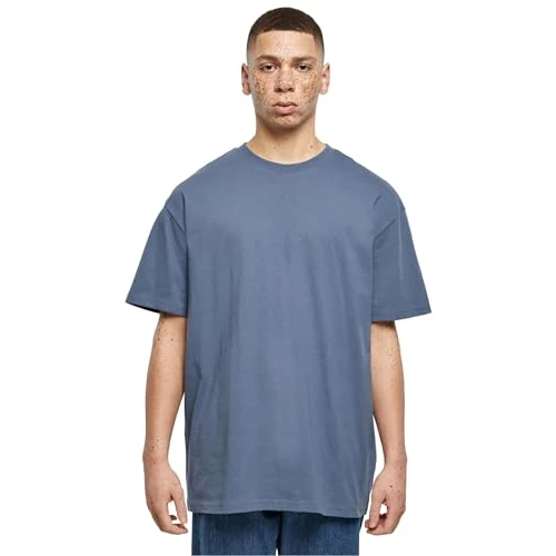 Build Your Brand Herren T-Shirt Heavy Oversize Tee, Basic T-Shirt für Männer, Oversized Fit, Baumwolle, 3XL, vintageblue