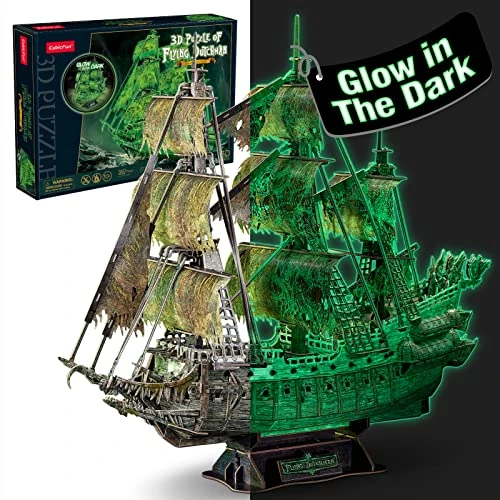 Offre limitee: CubicFun Puzzles 3D Modèle de Bateau Hollandais Volant Lumineux Bateau Pirate Hanté Bricolage pour Adultes et Enfants, Kits de Construction de Décoration de Bureau pour Femmes et Hommes, 360 Pièces de 45.99 EUR a 43.69 EUR (economie 5%)