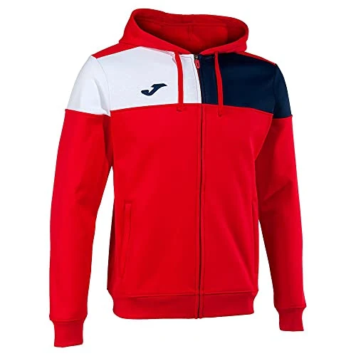 Joma Chaqueta con capucha crew v rojo marino blanco