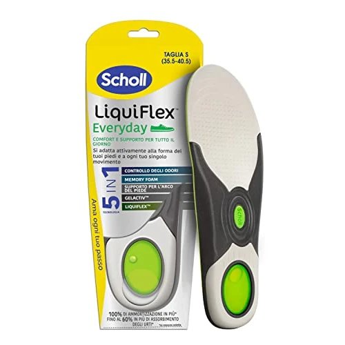 Limited-time offer: Scholl Liquiflex Everyday Adjustable Anti-Odor Memory Foam Insoles with 5-in-1 Technology for All Shoe Types, Plantar Arch Support, Everyday Wear, Size Small (35.5-40.5) from 18.33 GBP to 18.33 GBP (save 0%)