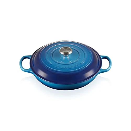 Offerta a tempo: Le Creuset Tegame basso Evolution in ghisa vetrificata, Rotondo, diameter 30 cm, 3.2 l, Azzurro, 21180302202430 - 39% da 355.00 € a 217.99 €