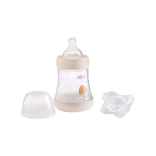 Offerta a tempo: Chicco PERFECT 5 Biberon Anticolica 150 ml, Biberon Flusso Lento 0 Mesi+ con Tettarella in Morbido Silicone e Ciuccio in Silicone 0-2 Mesi incluso al suo interno, Idea regalo - 40% da 9.99 € a 5.99 €