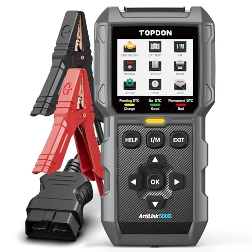 TOPDON ArtiLink500B OBD2 Diagnostyka samochodowa + tester baterii 2 w 1, test baterii/rozruchu/ładowania, wielofunkcyjne narzędzie diagnostyczne samochodowe z pełną funkcją OBD 2