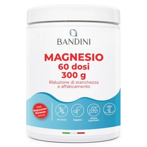 Begrenztes Angebot: Bandini® Magnesium Pulver 300g | 60 Portionen | Hoher Magnesium Gehalt (430 mg pro Dosis) | Top Löslichkeit | Für Muskelkrämpfe, Nervensystem, Müdigkeit, Verstopfung | Laborgeprüft, vegan, hochdosiert von 9.90 EUR auf 9.90 EUR (Rabatt 0%)
