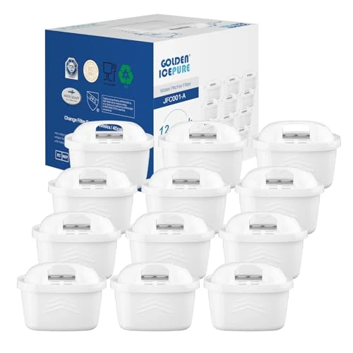 Oferta limitada: GOLDEN ICEPURE Filtro de agua de Compatible Con Brita Maxtra+, Maxtra Plus, Mavea, Anna Duomax, 12 piezas de 32.99 € a 29.77 € (ahorro 10%)