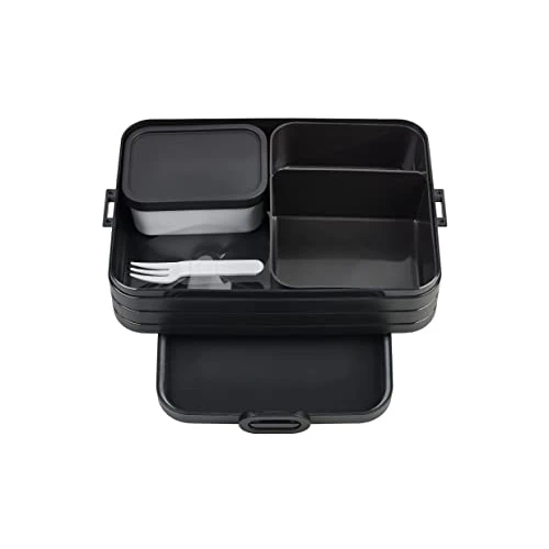 Offre limitée : Mepal Bento Lunch Box Large - Boite dejeuner - Pour 4 Sandwiches ou 8 Tranches de Pain - Lunchbox pour Sandwichs, Petits Snacks et Restes - Snack & Déjeuner - Nordic black de 18.98 € à 18.98 € (0.00% de remise)