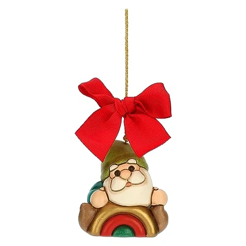 Offerta a tempo: THUN, Gnomo Oliver con Arcobaleno in Ceramica Decorata a Mano, Versione Maxi, Linea Bosco Magico, Addobbo Natalizio, 6x5x6.8 cm h - 41% da 22.90 € a 13.49 €