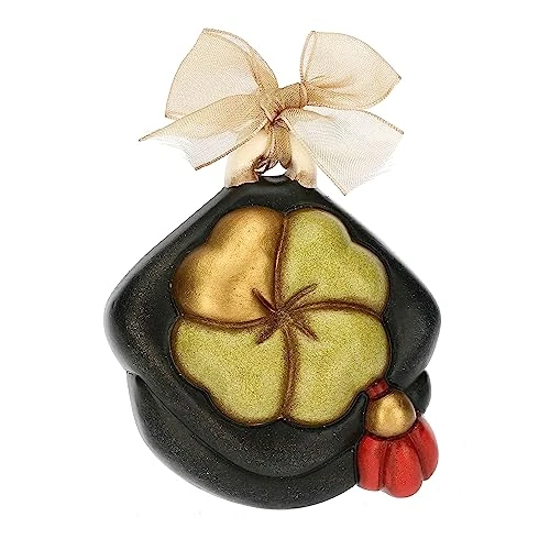 THUN - Miniformella con Cappello di Laurea in Ceramica Decorata a Mano, Ceramica con Nastro, 7.8x2.6x6 cm h