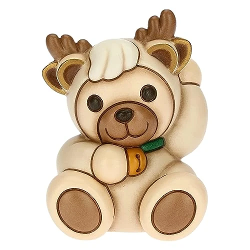 Offerta a tempo: THUN, Teddy Vestito da Renna in Ceramica Decorata a Mano, Versione Piccola, Addobbo Natalizio, Idea Regalo, 7.3x6.4x9.7 cm h - 42% da 29.90 € a 17.49 €