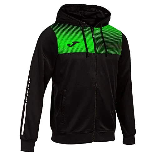 Joma eco supernova black fluorescent green hooded jacket