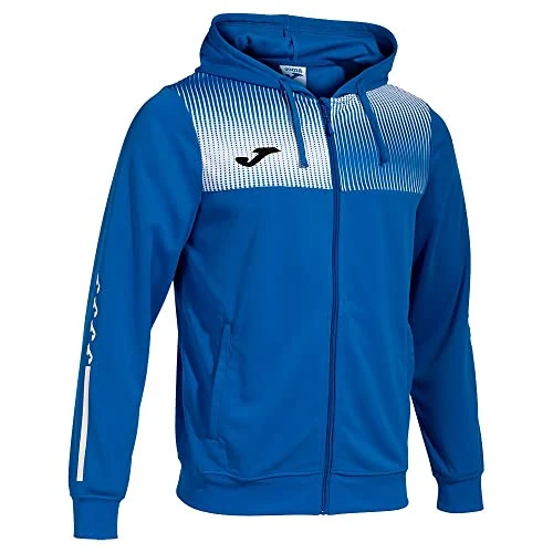Offerta a tempo: Joma Giacca con cappuccio uomo Eco Supernova blu reale bianco - 58% da 49.00 € a 20.49 €