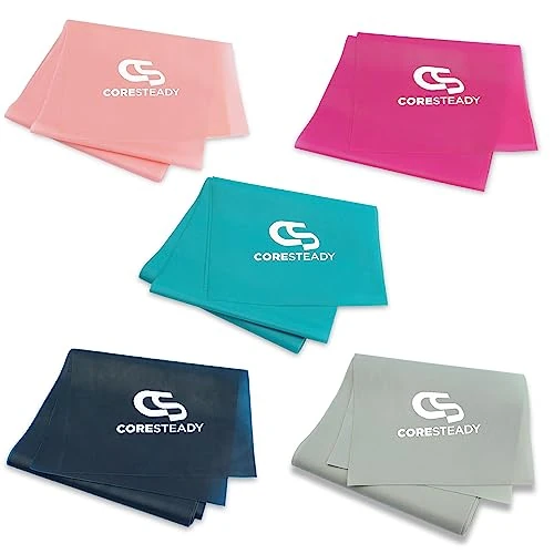Tijdelijke aanbieding: Coresteady weerstandstherapiebanden - Fitnessbanden voor pilates, yoga, krachttraining - Fysiotherapie & revalidatie - Voor mannen en vrouwen - Trainingsgids inbegrepen (#8 5 SET, 1.3 Metre) van 32.99 € naar 32.99 € (0.00% korting)