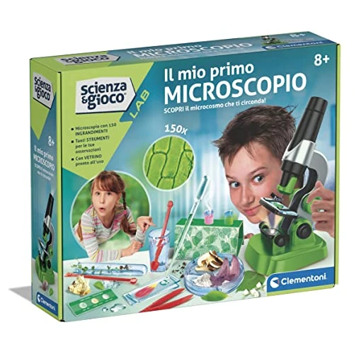 Offerta a tempo: Clementoni - 19347 - Scienza E Gioco Lab - Il Mio Primo Microscopio - Laboratorio Microscopio Ottico 150X, Esperimenti Scientifici per Bambini dagli 8 Anni (Gioco in Italiano), Made in Italy - 47% da 16.90 € a 8.99 €