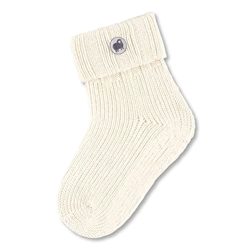 Limitiertes Angebot: Sterntaler Fli Fli Wolle - Unisex Fliesen Flitzer mit Umschlag - Stoppersocken mit Wolle - hautsympathische Socken - Baby und Kinder Strümpfe mit Anti-Rutsch-Sohle, cremeweiß, Größe 32 von 11.99 EUR auf 8.13 EUR (Spare 32%)