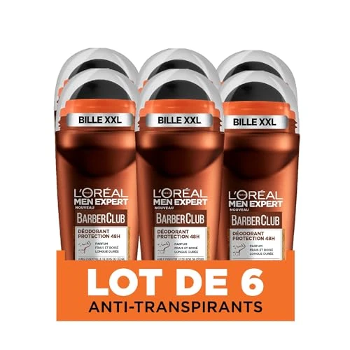 Offerta a tempo: L'Oréal Paris Barberclub - Deodorante a sfera da uomo, 50 ml, confezione da 6 - 0% da 16.86 € a 16.86 €