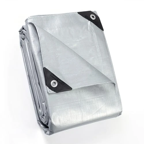 Offerta a tempo: GUARD SHIELD Telo da copertura in tessuto con occhielli 2x2m 160g/m² Grigio – Telo protettivo universale, impermeabile, resistente allo strappo, stabilizzato ai raggi UV, resistente alla muffa - 11% da 21.99 € a 19.64 €
