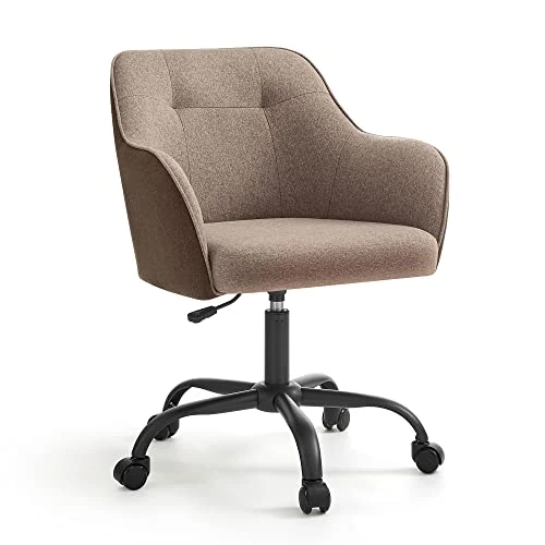 SONGMICS Homeoffice OBG019K01 Swivel Chair Desk Chair Height Adjustable Maximum Load 110 kg Breathable Fabric for Study Bedroom Brown