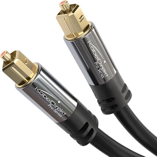 TOSLINK Cable, optical audio cable – 5x 1m short Fibre optic lead for soundbars (digital S/PDIF, stereo systems/amplifiers/amps, home cinema, Xbox One/PS4) – CableDirect