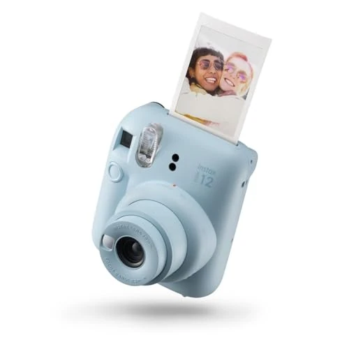 Offre limitee: instax Mini Appareil Photo instantané 12, Exposition Automatique avec Objectif Selfie intégré, Bleu Pastel de 89.99 EUR a 69.00 EUR (economie 23%)