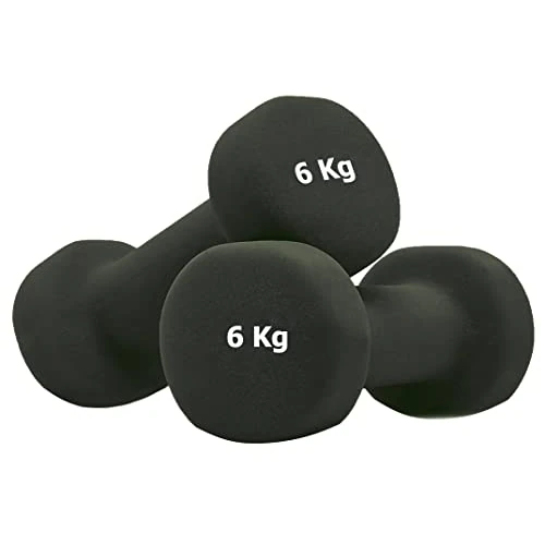 G5 HT SPORT Manubri O Manubrio in Neoprene da Palestra E Home Gym Antiscivolo da 0.5 a 6 kg Coppia O Singolo (2 x 6 kg)